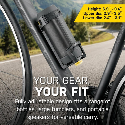 Topeak Modula Java - Portabotellas (9,4 x 9 x 19,4-21 cm), Color Negro