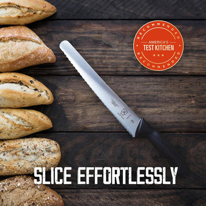 Mercer Culinary Millennia Products, Blanco, 10-Inch Wide Wavy Edge Bread Knife, 1