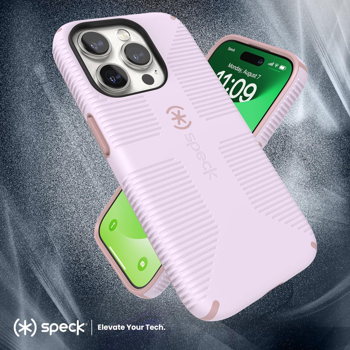 Speck - Funda para iPhone 15 Pro, construida para MagSafe, Agarre de protección contra caídas, Resistente a los arañazos, Tacto Suave, Funda de teléfono de 6.1 Pulgadas, Agarre CandyShell Suave