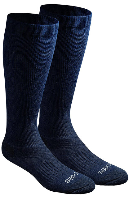 Dickies Calcetines de Compresión para Hombre, Sobre la Pantorrilla - XL - Azul Marino (2 Pares)