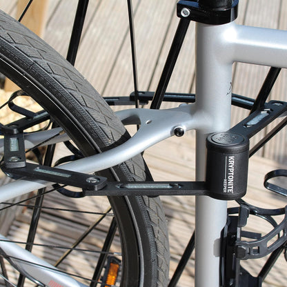 Kryptonite Keeper - Mini cerradura plegable para bicicleta, compacto, ligero, de alta seguridad, antirrobo, plegable, con 2 llaves y soporte para eléctricas, scooter, de montaña,