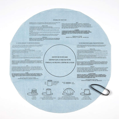 MULTI FIT Filtro de vacío Wet Dry VF2002 Filtros de vacío de disco seco para la mayoría de aspiradoras húmedas y secas de 5 galones y más grandes (3 filtros de disco con 1 banda)