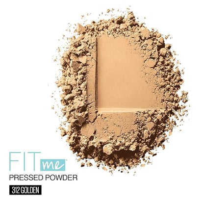 MAYBELLINE - Maquillaje en polvo New York Fit Me Matte + Poreless, dorado, 0.29 oz.