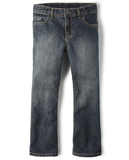 The Children's Place Jeans Corte Bota para Niño - Niños corpulentos - 14 Husky - Azul