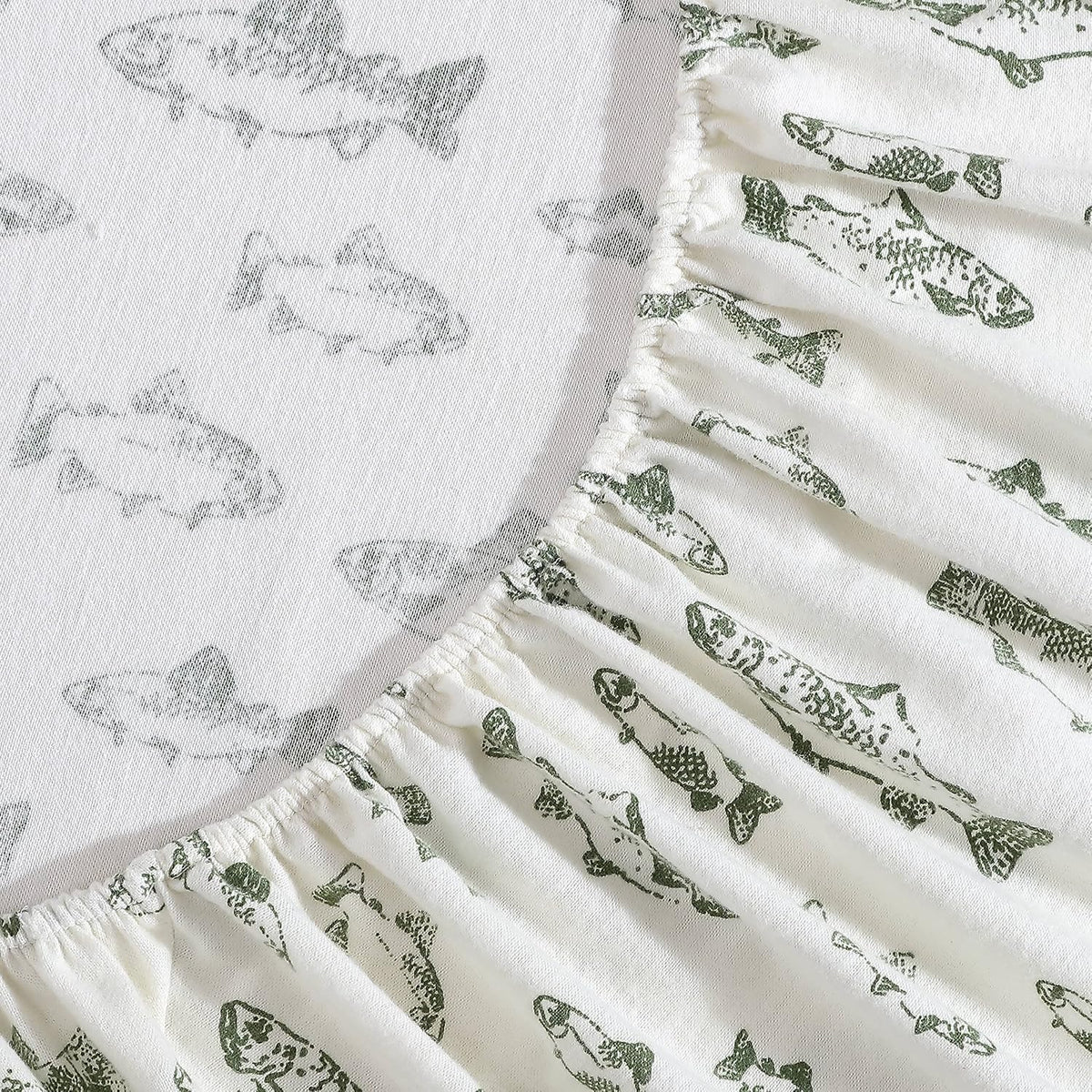 Eddie Bauer - Juego de sábanas de Franela de algodón, Cepillado para Mayor suavidad, decoración acogedora del hogar (Escuela de Pescado, King)