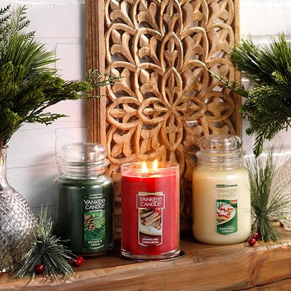 Yankee Candle - Vela clásica de 22 onzas con Aroma a bálsamo y Cedro, con Aroma a Cedro Grande, más de 110 Horas de combustión, Regalo Ideal para día Festivo