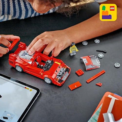 LEGO® Speed Champions Superauto Ferrari F40 Vehículo construible con minifigura de piloto, Modelo de Auto de Juguete Coleccionable, Ideal como Regalo para niños 76934
