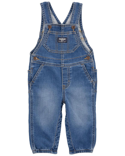 OshKosh B'Gosh Overol Sin Mangas con Estampado de Búfalo para Niños - 24 Meses - Lavado de ozono Brasstown