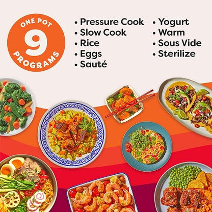 Instant Pot Duo Plus Olla de Presión Multi Uso 9-in-1, Acero Inoxidable | multicocina, 6 cuartos de galón, cocción lenta, arroz, vapor, salteado, yogur, esterilizador, mantener caliente