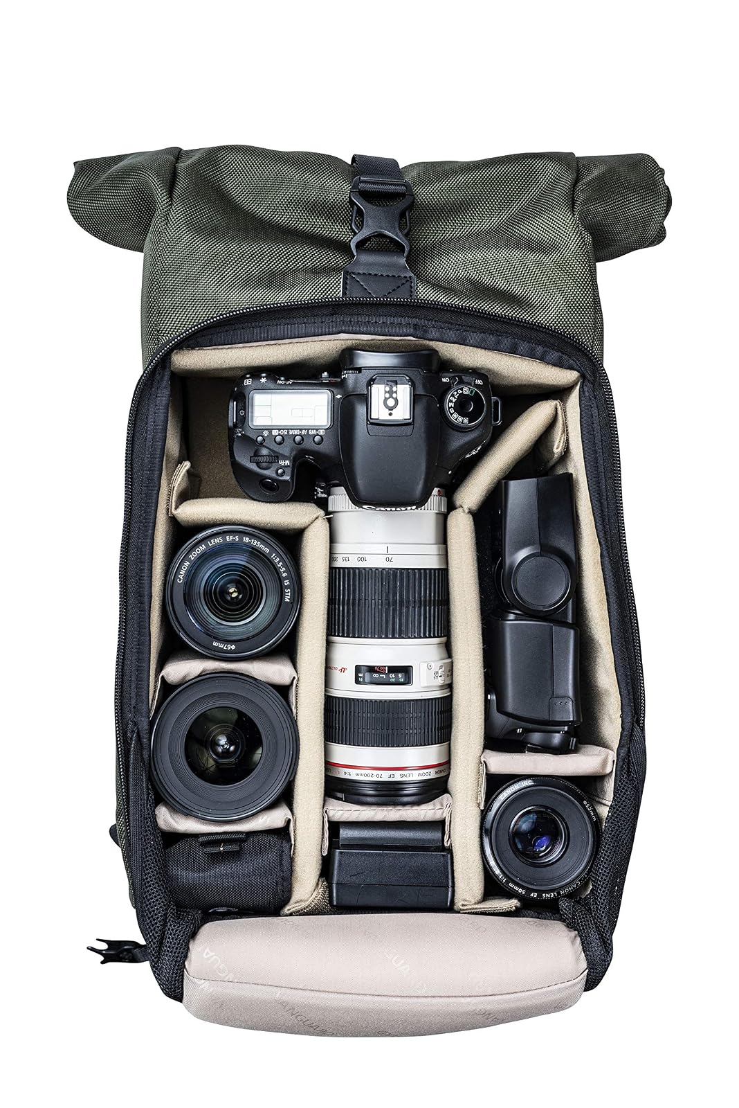 VANGUARD VEO Select 43RB - Mochila para cámaras DSLR o sin espejo/CSC, color verde
