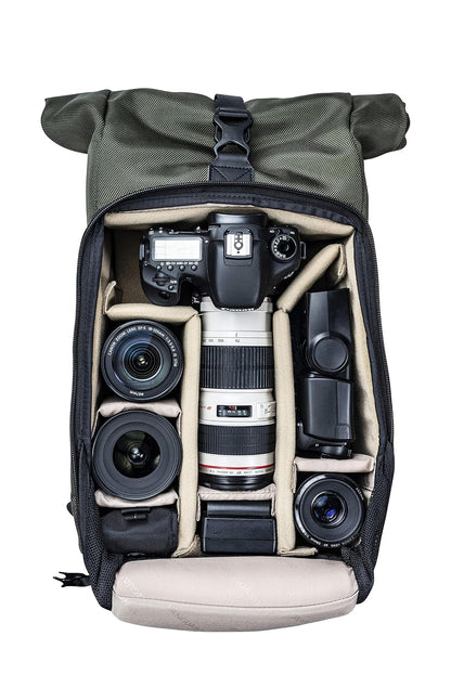 VANGUARD VEO Select 43RB - Mochila para cámaras DSLR o sin espejo/CSC, color verde