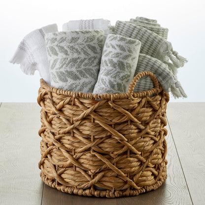 SKL Home - Toalla de baño con Hojas envejecidas, 28 x 54 Pulgadas, Salvia