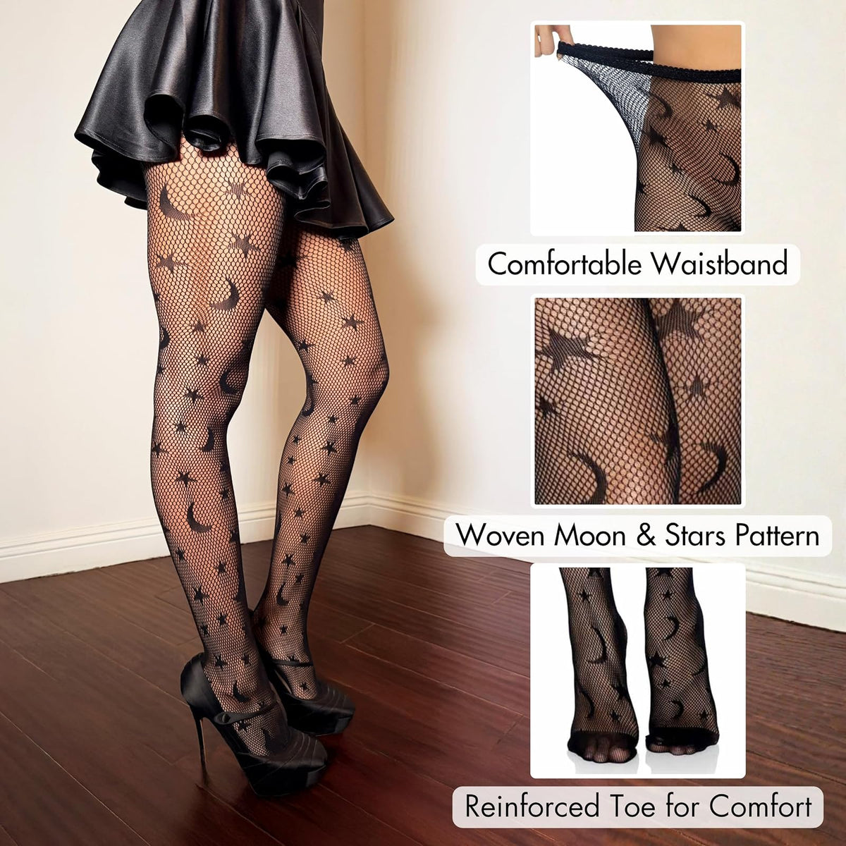 Leg Avenue Women's Dark Alternative Fishnet Tights