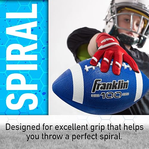 Franklin Sports - Pelotas de fútbol Infantil Grip-Rite 100 Juveniles de Goma para niños, pelotas de fútbol de Goma duraderas para Exteriores, pelotas de fútbol Individuales + 6 Paquetes de fútbol a