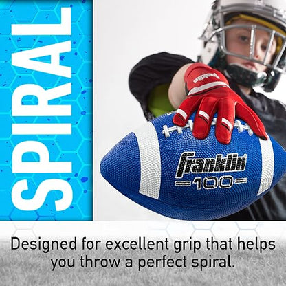 Franklin Sports - Pelotas de fútbol Infantil Grip-Rite 100 Juveniles de Goma para niños, pelotas de fútbol de Goma duraderas para Exteriores, pelotas de fútbol Individuales + 6 Paquetes de fútbol a