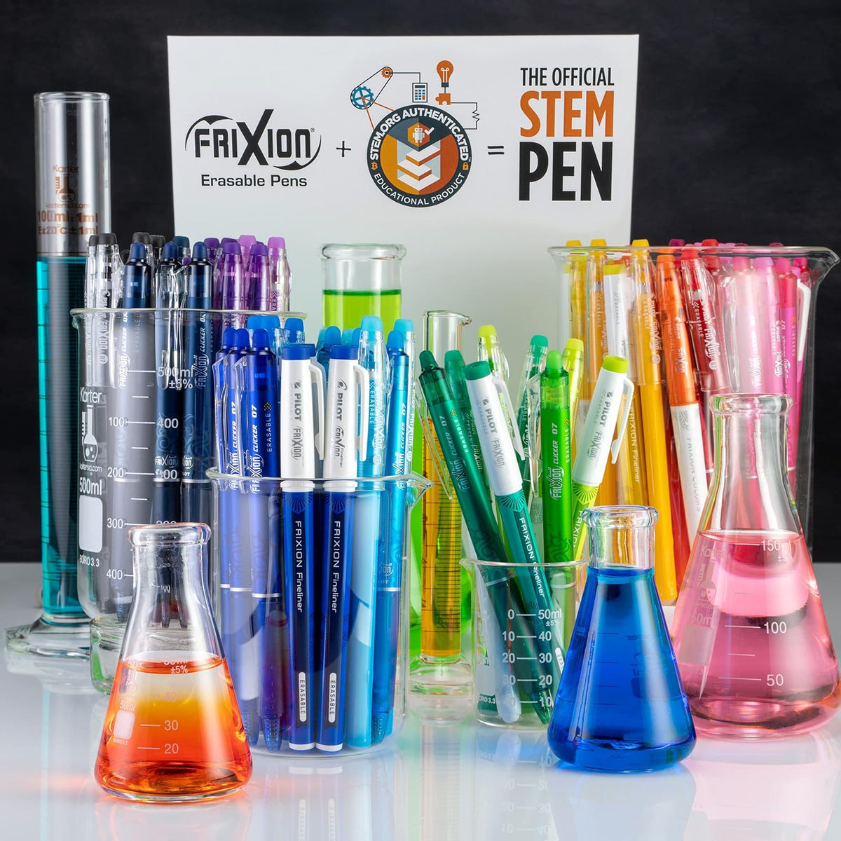 Pilot Frixion Light, Marcatexto borrable, tinta color amarillo, punta cincelada, Caja con doce piezas (46502)