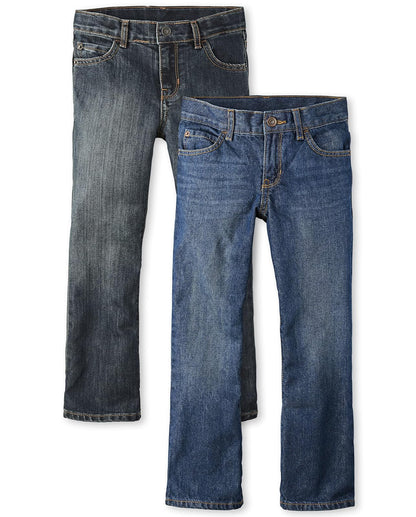 The Children's Place - Pantalones de Mezclilla básicos con Corte de Bota para niños