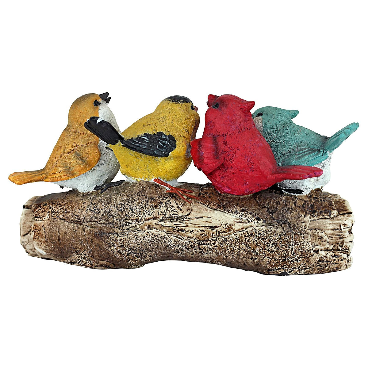 Design Toscano QM223531 - Letrero de para Interiores y Exteriores, Estatua de pájaros de jardín, 4 Pulgadas de Ancho, 10 Pulgadas de Profundidad, 5 Pulgadas de Alto, Multicolor