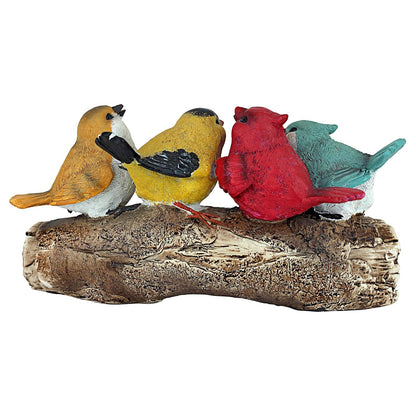 Design Toscano QM223531 - Letrero de para Interiores y Exteriores, Estatua de pájaros de jardín, 4 Pulgadas de Ancho, 10 Pulgadas de Profundidad, 5 Pulgadas de Alto, Multicolor