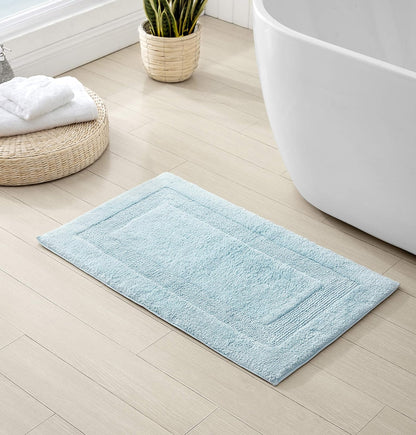 Tommy Bahama Eddie Bauer - Alfombra de baño de algodón Suave, súper Absorbente y de Secado rápido (Blanco Logan, 60 x 22 Pulgadas)