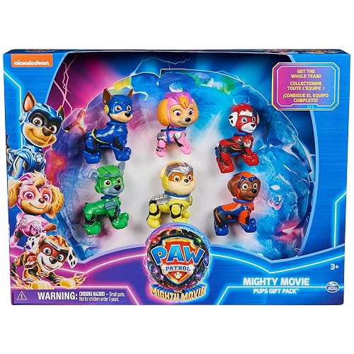 Paw Patrol La Superpelícula, Paquete de Regalo de Figuras de Juguete, con 6 Figuras de acción coleccionables, Juguetes para niños a Partir de 3 años