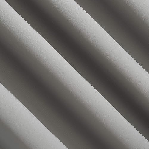 Sun Zero Nordic - Paquete de 2 Paneles de Cortinas 100% Opacas de Grado Teatro, 132 x 213 cm, Color Plateado