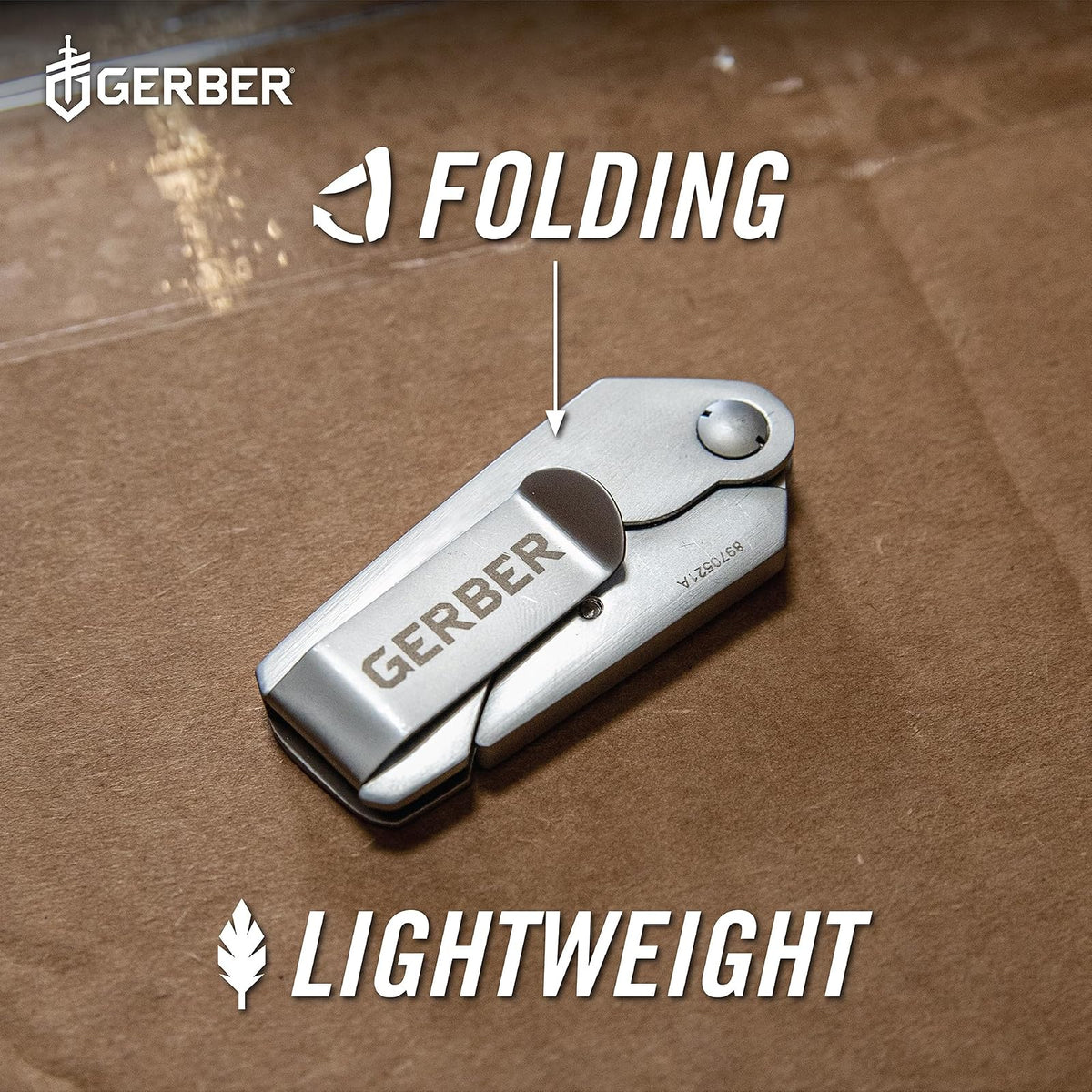 Gerber Eab Cuchillo de Bolsillo | Acero inoxidable, 1.5 in, filo liso, clip de bolsillo, liner lock