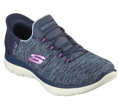 Skechers Energy Downforce Tenis para Hombre - 22.0 cm - Azul marino púrpura