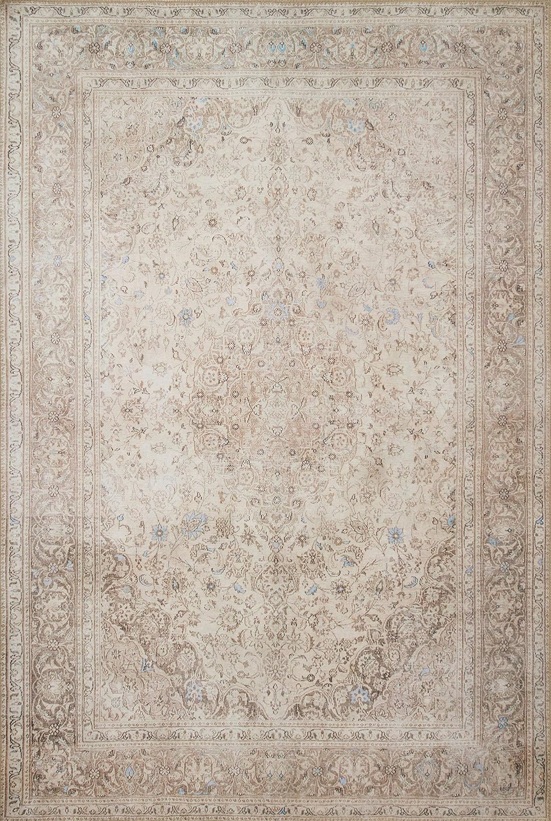 Loloi Tapete Tejido Estilo Vintage, Colección Loren - Sand - Taupe - 3'9" x 2'3" (Rectangular)