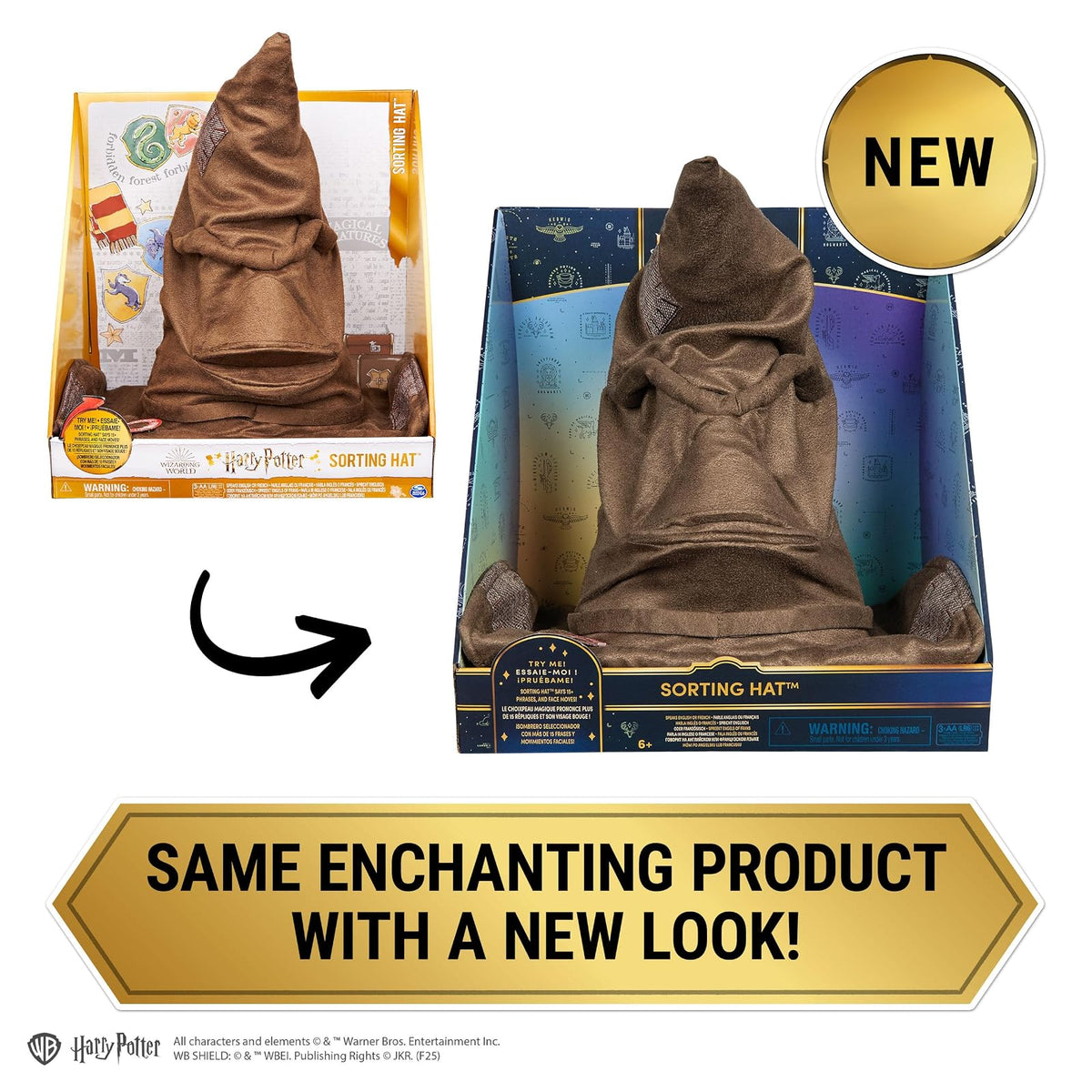 Wizarding World Harry Potter, Sombrero de clasificación para Hablar con 15 Frases para Juego de simulación, Regalos de Navidad para niños