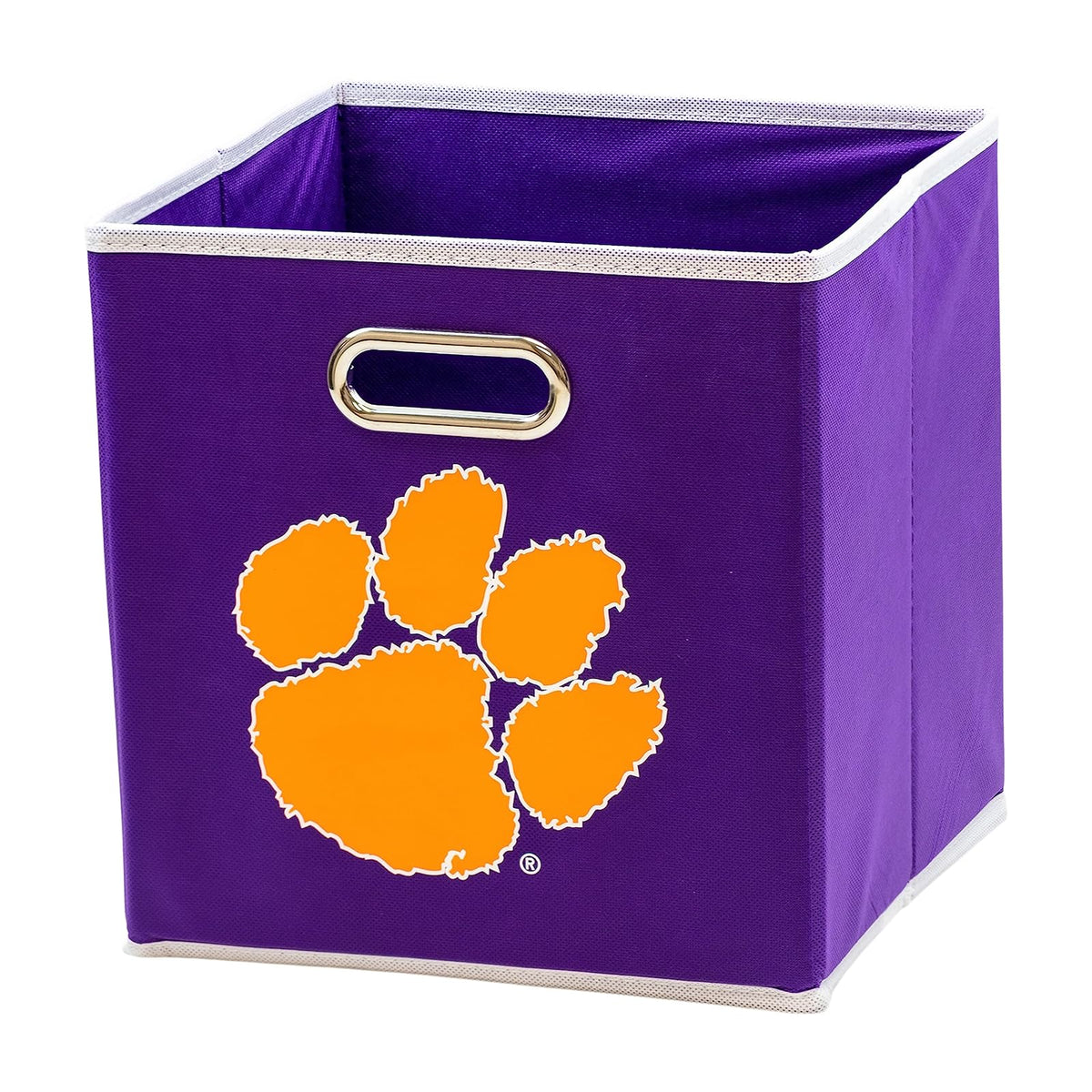 Franklin Sports NCAA College Team - Cubos de Almacenamiento de Tela Hechos para Adaptarse a organizadores de contenedores de Almacenamiento (11 x 10.5 x 10.5) - Tigres de Clemson