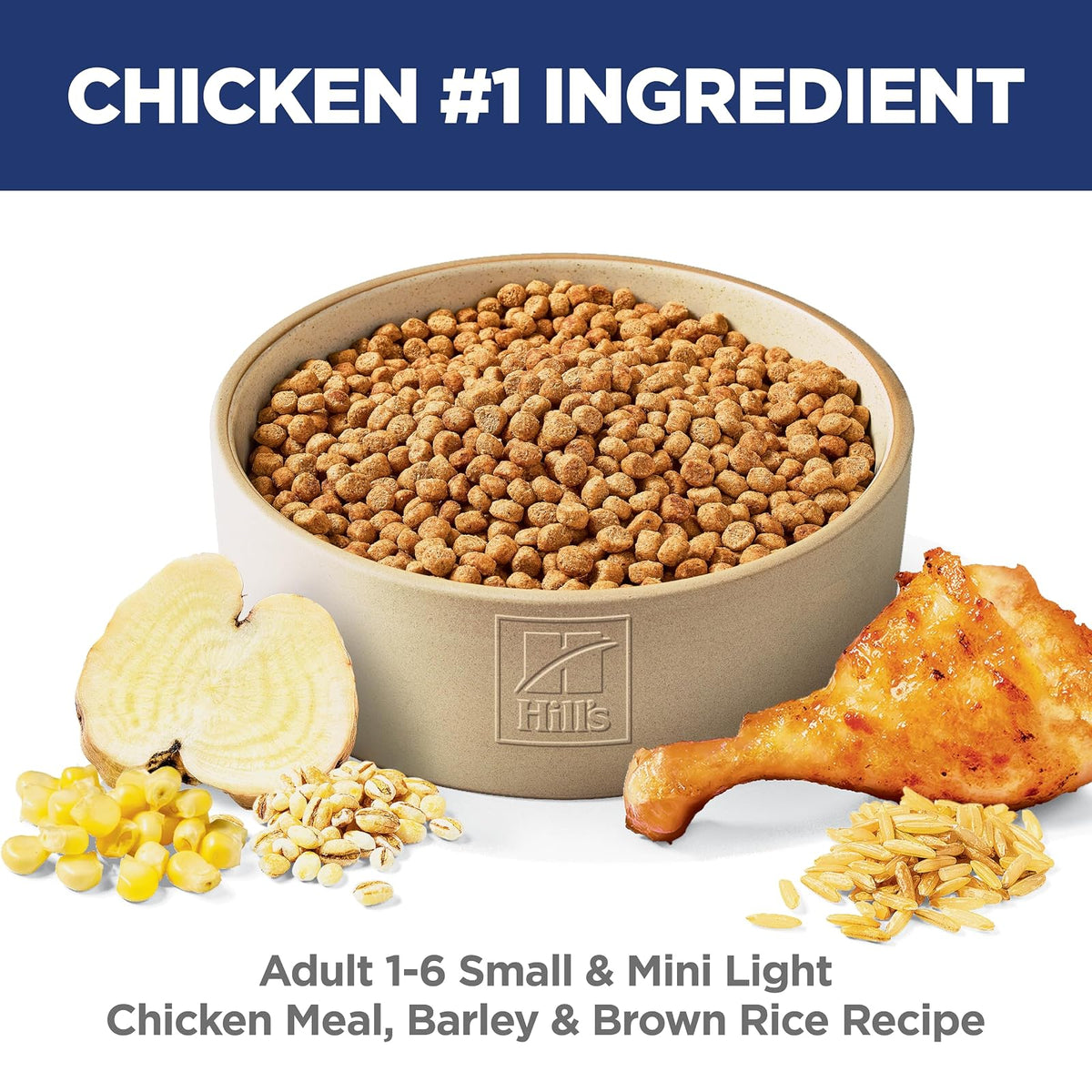 Hill's Science Diet Small Mini Light Croquetas para Perro Adulto Pollo 7Kg | Croquetas Hill's para perro, pollo real, razas pequeñas, control de peso, músculos magros, fibras naturales de saciedad