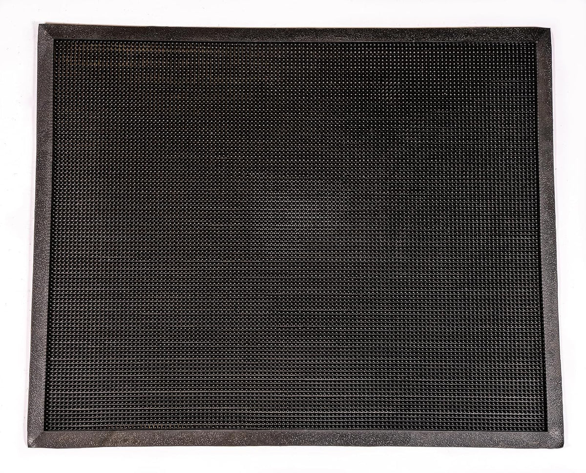 Tapete resistente para entrada al aire libre con punta de hule, Negro, 16" x 24"