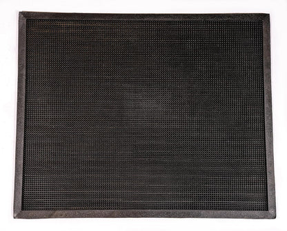Tapete resistente para entrada al aire libre con punta de hule, Negro, 16" x 24"