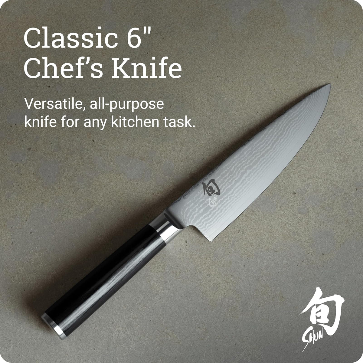 Shun DM0723 Cuchillo clásico de acero inoxidable para Chef, 15.24 cm