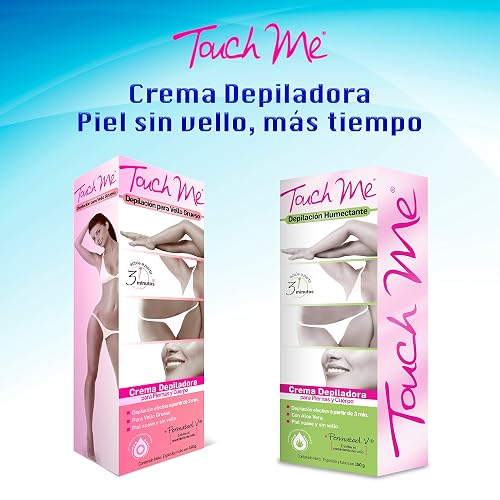 TOUCH ME - Crema Depiladora para Vello grueso. Con extracto de papaya y caléndula. Espátula y tubo con 150g
