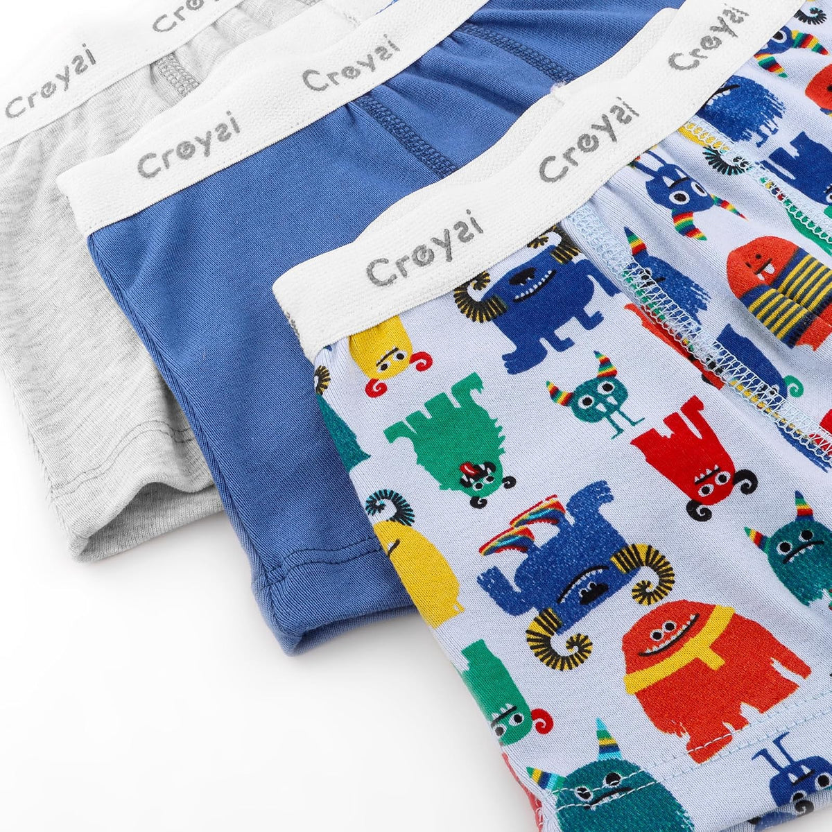 Baby Creysi Set de 3 Piezas Bóxer Brief de Algodón Confortable Libertad de Movimiento