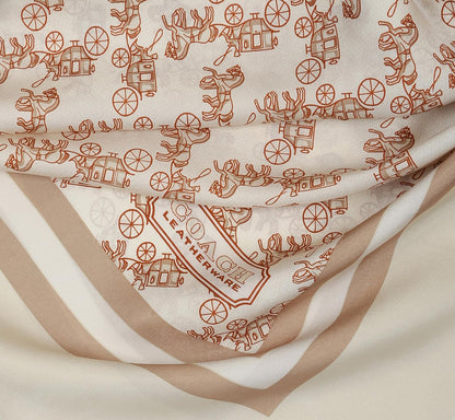 COACH Horse & Carriage Silk Square Bufanda cuadrada Mujer