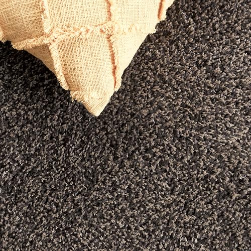 Safavieh, Alfombra de área California Premium Shag Collection SG151, SG151-8181-7SQ, Hongo, 200.66 cm Cuadrado