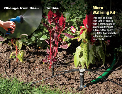 Rain Bird Outoor - Productos, Negros, Spot Watering Manifold on a Spike Kit, Bubblers and Emitters