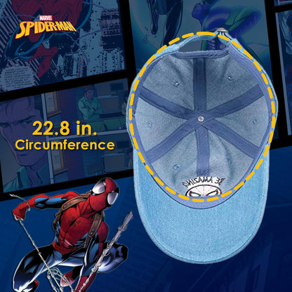 Marvel Spider-Man - Gorro de algodón Ajustable para papá, Gorra de béisbol con ala Curvada