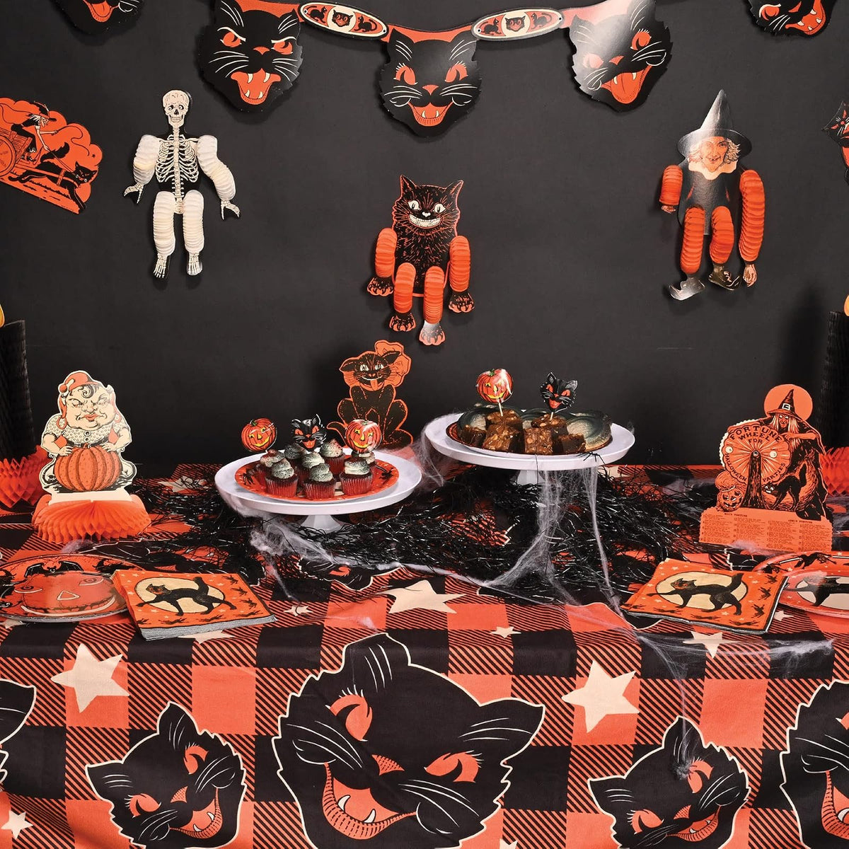 Beistle 00430 Vintage Halloween Tissue Dancers, Multicolor, 14", 3 Pieces