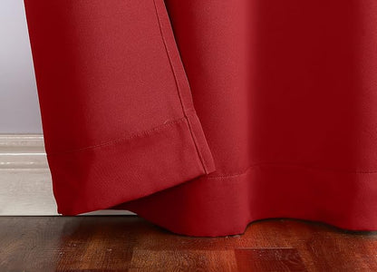 Sun Zero No. 918 Andorra Collection Panel de Cortina Transparente con Flores aplastadas, Rojo, 40" x 84", 1, 1