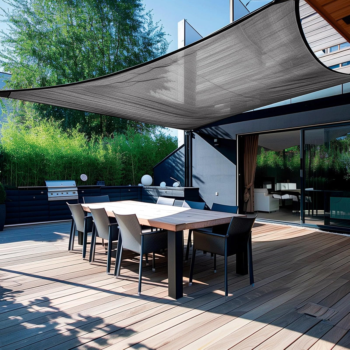 Fiero TORA-33N, Toldo Sombra 90%, Raschel Negro, 3m x 3m