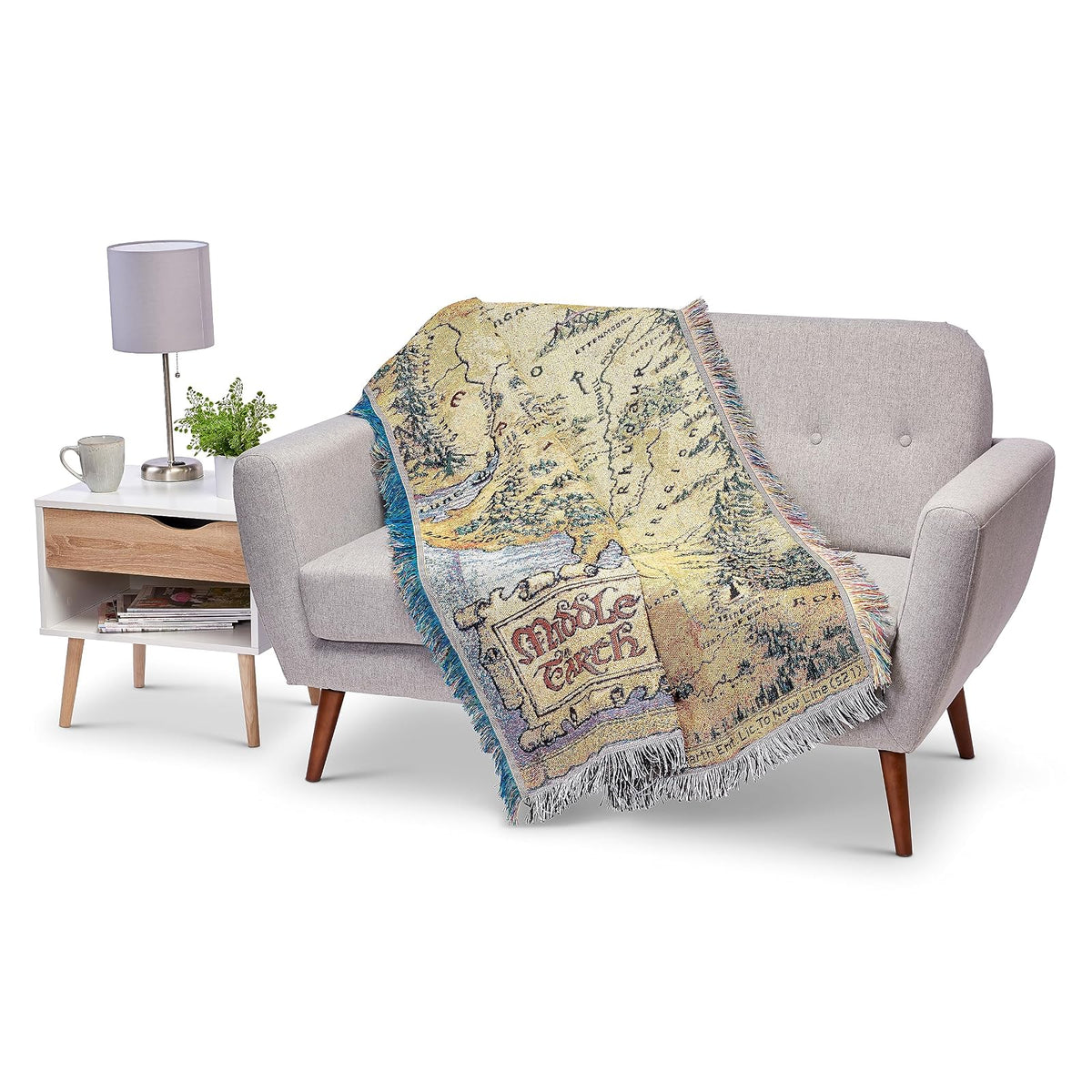 Northwest Lord of The Rings - Manta Tejida de Tapiz The Hobbit, 48 x 60 Pulgadas, Tierra Media