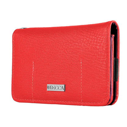 Lencca Kymira II - Cartera de Piel Vegana para Smartphone con Correa de muñeca extraíble, Color Magenta/Ciruela