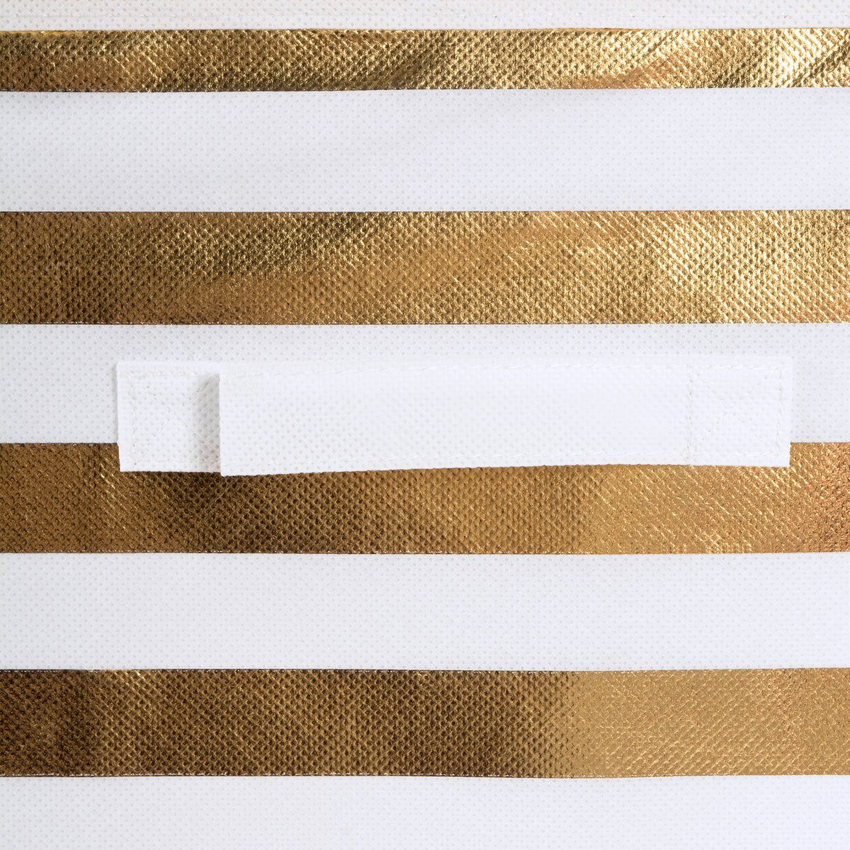 DII tela plegable cubeta de contenedores de almacenamiento para organizadores, Cubo grande - Juego de 2, Dorado (Stripe Gold), 1, 1