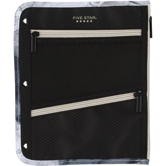 Five Star - Estuche para lápices, estuche para bolígrafos, bolsa con cierre de 3 bolsillos, se adapta a carpetas de 3 anillas, organizador de almacenamiento para suministros de aula, auriculares