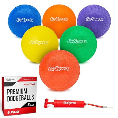 GoSports Dodgeball Inflable - Bolas sin picaduras - Incluye Bomba de Bola y Bolsa de Malla