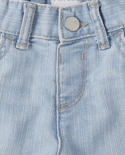 The Children's Place - Pantalones Cortos de Mezclilla para bebés y niñas, Paquete de 3